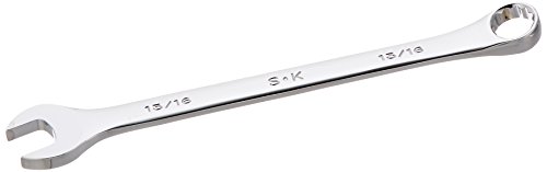SK Professional Tools 88426 12-Point Fractional Wrench - Long, 13/16 in. Combination Chrome Wrench with SuperKrome Finish, Made in USA