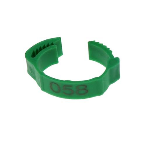 Bandas de identificación de pollo ajustables en pack de 100 anillos multicolores para aves 7