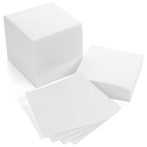 American Homestead Paper Napkins White Beverage|Ecofriendly|Decorative Small Table Cocktail Napkin Bulk|Dessert Coffee Cake|Kitchen Bar Birthday Tea Party Wedding (24 cm x 24 cm, White)