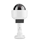 TOPINCN Fake Dome Security Camera with Flashing LED Light for Easy Installation, SolarBattery Powered Camera for Warehouse Surveillance