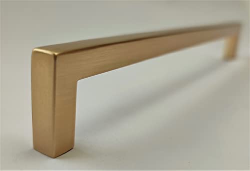 French Furniture Fittings Matt Brushed Brass Finish Kitchen Cabinet Pull Handles, Set of 6 - Image 4