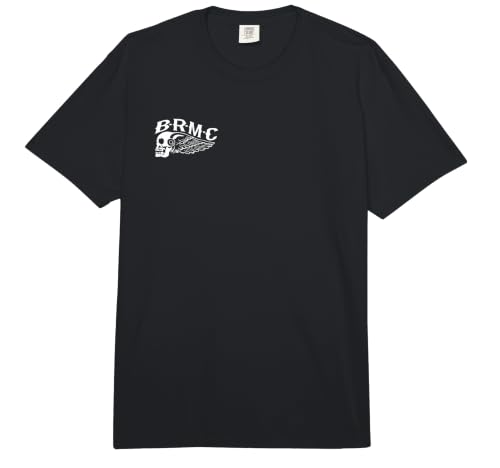 Image of Black Rebel Motorcycle Club Wing Skull Logo Comfort Colors Adult Heavyweight T-Shirt