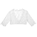 V Neck Dirndl Blouse Lace Transparent Shirt 3/4 Sleeve Patchwork Formal Fashion German Oktoberfest Bavarian Lingerie White