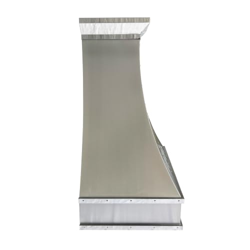 Image of SINDA Stainless Steel Range Hood with Internal Motor, Led Lights and Baffle Filter, 30 inchW x 42 inchH, Wall Mount, In Stock