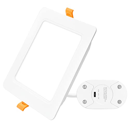 LUMENBAO Lamparas Plafones Focos Downlight LED Empotrables 12W, Downlight LED Techo IP54, Luz LED Techo 3000K 4000K 5000K Color de Iluminación Ajustable, 1200LM, para Baño Cocina Casa, 1 lámpara Cover