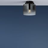 Lightbox moderne Deckenlampe mit Ø 20 cm - Deckenleuchte mit Glas Schirm - E27 Fassung - max. 60 W - aus Glas/Metall - in Kaffeefarben/Rauchfarben