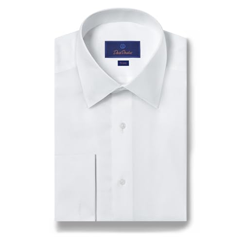 Men's Trim Fit Dobby Weave French Cuff Formal Shirt