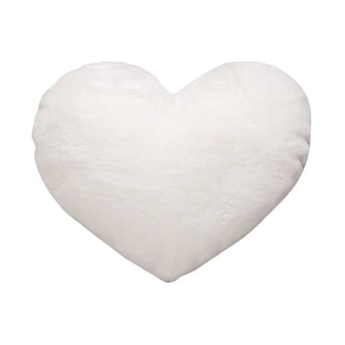 kkrrammii Coussin décoratif en fausse fourrure en forme de cœur doux et confortable pour lit, canapé, chaise, salon, chambre à coucher, décoration mignonne en forme...