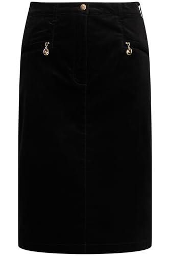 Jupe en velours avec poches zippées Ulla Popken Mony taille haute - 2