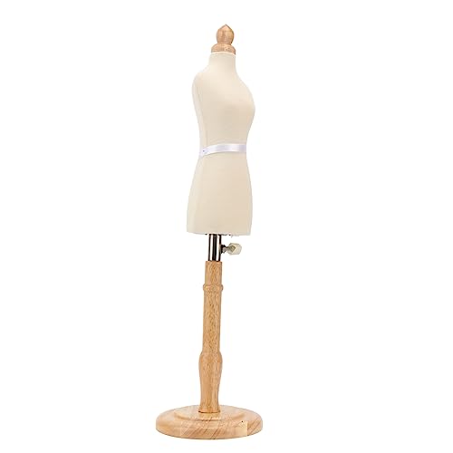 SUPYINI Maniquí de costura femenino profesional duradero para mujer, de madera de haya con base de madera, para exhibir vestidos, SUPYINI92dfyv3qne