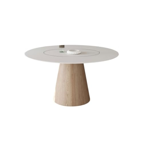 ROMLN Nordic Solid Wood Round Dining Table, Modern Kitchen Table