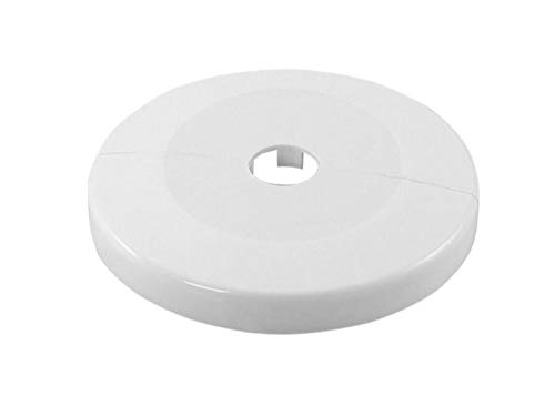 tecuro Scharnierrosette Ø 15 mm x Ø 85 mm x 8 mm - Kunststoff ABS weiß