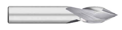 Titan TC31616 Solid Carbide Drill Mills, 2 Flute, 60 Degree Point, 30 Degree Angle Helix, Uncoated, 1/4" Size, 1/4" Shank Diameter, 2-1/2" Overall Length, 3/4" Length of Cut