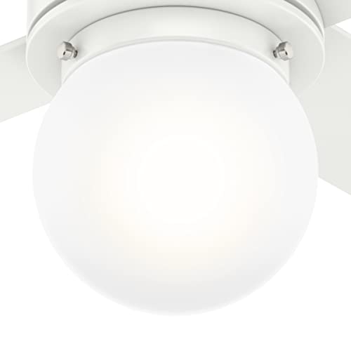 Image of Hunter Fan Company 50276 Hepburn Ceiling Fan, 52, Matte White Finish