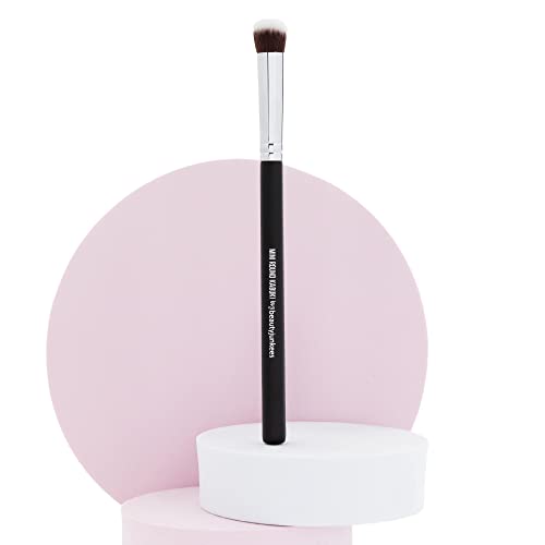 Mineral Powder Eyeshadow Makeup Brush – Small Mini Round Top Kabuki, Synthetic Dome Smudge Eye Shadow Brushes for Blending Smoky Eye, Setting Concealer Liquid Cream Cosmetics, Cruelty Free