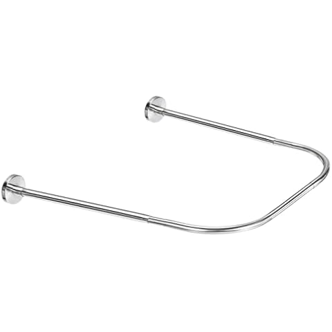 uxcell Stainless Steel U-Shaped Shower Curtain Rod Cover