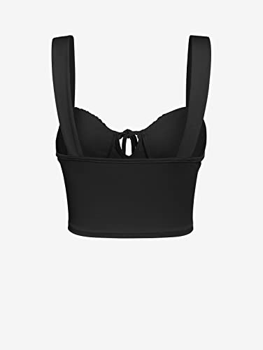 Zaful Front Tie Ruched Bust Milkmaid Crop Top #TOP2