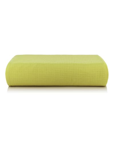 Image of Casa Copenhagen, Egyptian Cotton - Waffle Terry Towel 4 Piece 100% Cotton Large Bath Towel Set - Lime Green