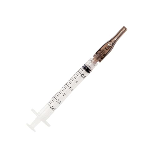 Seringa descartável luer lock 3ml com agulha de segurança 25mm x 0,7mm 22G com 50 unidades Sol-Care