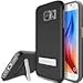 Galaxy S6 Case, OBLIQ [Skyline Advance][Black/Gray] Kickstand Thin Bumper Armor Scratch Resist Fit Metallic Finish Dual Layered Heavy Duty Hard Protection Hybrid Clear Case (for Samsung Galaxy S6)