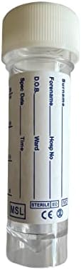 Urine Sample Bottles Specimen Containers 30ml Label Pots Screw Top Lid (10)