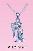 Grandma Crystal Angel Pendant Necklace in Gift Box with sentimental verse - you held my tiny hand.