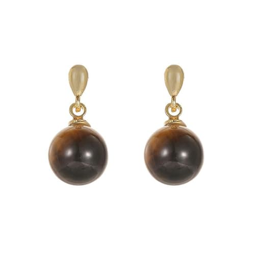 Boucles d'oreilles en argent S925, clous raffinés en jade naturel et perles Feng Shui