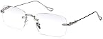 TERAISE Frameless Verres de lecture en métal pour hommes / femmes Blue Light Bloquer -Rimless Mode Lunettes de vue informatiques confortables