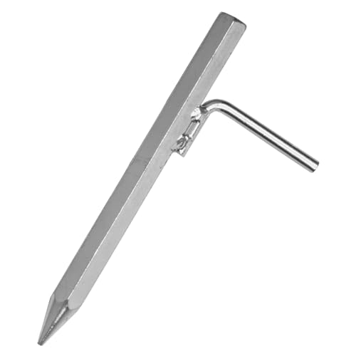 Ancrage au sol 1 pièce 20 cm avec crochet en L en acier galvanisé – Piquet robuste pour une fixation sûre des tentes, pavillons et bâches – Idéal pour les surfaces dures et le camping