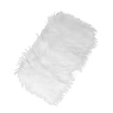 VALICLUD Fondo Decorativo de Felpa Color Blanco para Fotografía y Transmisión en Directo, Fácil Mantenimiento, Adecuado para Joyería y Productos Pequeños en Casa