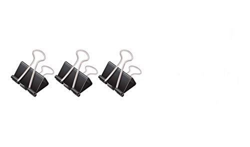Binder Clip 32mm para 100 Folhas, CiS, 291.6100, Preto, 6 Unidades
