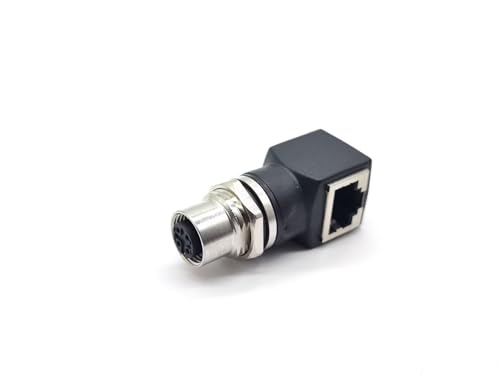 Adaptador Elecbee M12 a RJ45 D Código 4 Pines Hembra Ángulo miniatura 4