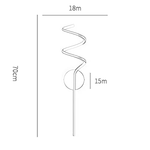 Applique murale en spirale linéaire créative métal blanc