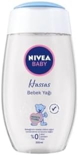 NIVEA Baby Hassas Bebek Yağı (200 ml), Hassas Ciltler, Bebek Cilt Bakım, Yoğun Nemlendirme, 0% Alkol,%0 Paraben - Görsel 2
