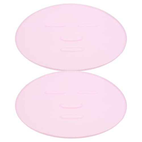 SKISUNO 2pcs Face Masks Maker Plate - Silicone Seaweed Mud Mask Making Mold - Reusable & Washable - Facial Care Makeup Tool for Women Home SPA 8.9x7.6Inch