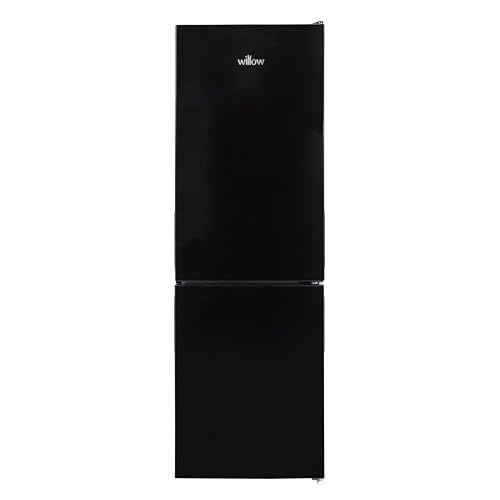 Willow WFF157B 157L Freestanding 70/30 Fridge Freezer with Adjustable Thermostat, Mark-Proof Finish, Low Frost, 2 Year Warranty - Black