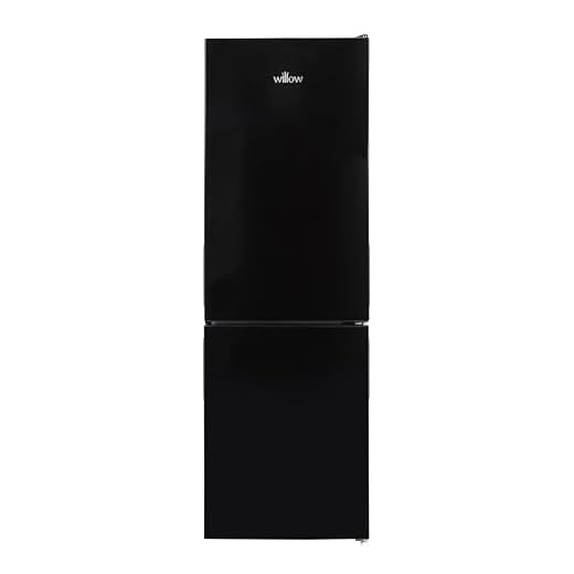 Willow WFF157B 157L Freestanding 70/30 Fridge Freezer with Adjustable Thermostat, Mark-Proof Finish, Low Frost, 2 Year Warranty - Black