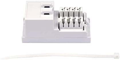 VCELINK RJ45 Socket Cat6 Ethernet Wall Socket Double Port Faceplate Flat Wall Plate for CAT6/CAT5E/CAT5 Network Cable with Keystone Jack Modular 1 Pack