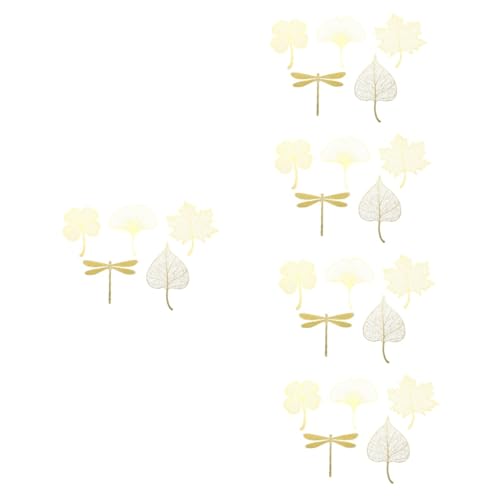 Marque-pages en forme de feuille Lurrose solides lot de 25