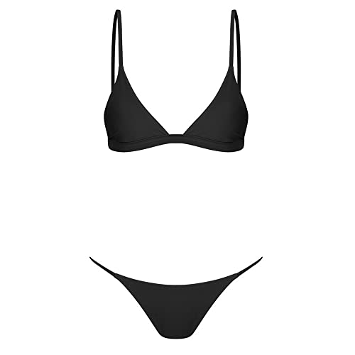 BIISDOST Bikini para mujer Push Up Sexy String: Bikini para la playa, bikini de playa, parte superior y parte inferior del bikini, traje de baño para el abdomen, bikini triángulo, vacaciones en la