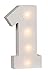 Produktbild Out of the Blue 57/6101 - Holz Ziffer "1" beleuchtet mit 4 LED Lichtern, batteriebetrieben, ca. 16 cm
