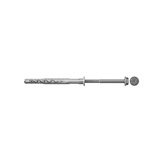 Fischer 540137 Langschaftdübel SXRL 8x100 FUS Sechskantschraube mit U-Scheibe A4 nicht rostender Stahl VPE 50 Stück Stück