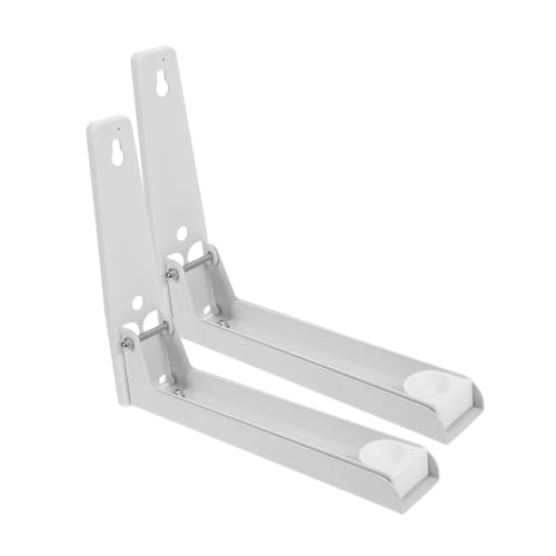 UTHCLO Estante Plegable De Pared para Microondas 2 Unidades, Acero Inoxidable Grueso, Soporte Extensible Telescópico, Alta Capacidad De Carga, Montaje Pared Cocina