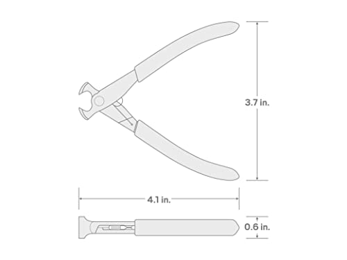 Tekton Mini End Cutting Pliers | Pmn64001,Silver #TOP6