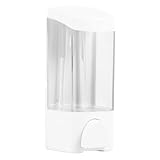 BESPORTBLE Dispensador de Jabón Líquido de Pared 300 Ml Blanco Dosificador Manual Recargable para Baño Hotel y Hogar Contenedor Reutilizable para Champú Gel de Ducha y Loción