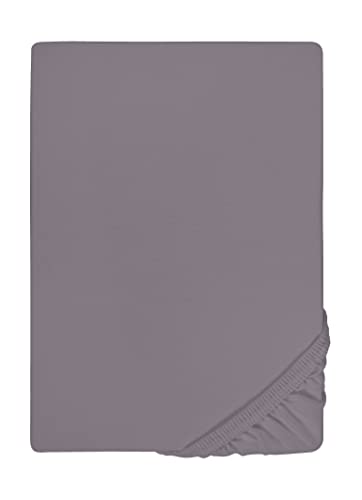 biberna 0077866 Spannbetttuch Jersey-Elastic (Matratzenhöhe max. 25 cm) 1x 140x200 cm > 160x220 cm silber/grau Cover