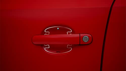 Image of BFRC 3D Gel Finish Car Door Transparent Handle Cup Scratch Guard Sticker Universal for Specific Brand (Pack of 4) (MRDRVAR) (BIMW)