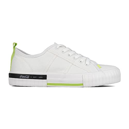 Tênis Coca-Cola Shoes, Copacabana, Feminino, Branco/Limao, 37