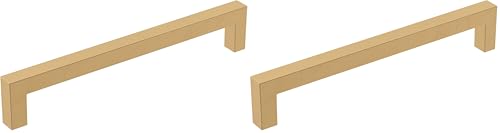 Image of Amerock | Cabinet Pull | Champagne Bronze | 6-5 /16 inch (160 mm) Center-to-Center | Monument | 2 Pack | Drawer Pull | Cabinet Handle | Cabinet Hardware