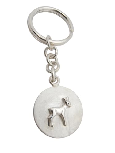 Porte-clés argent 925 faon : accessoire de mode cerf et pendentif sac Bamby